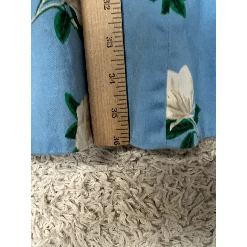 Draper James Sky Blue Floral V-Neck Fit & Flare Dress